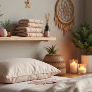 Como criar um espaço de autocuidado simbólico em quarto pequeno