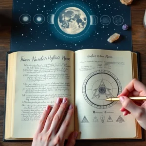 Como criar um diário lunar para registrar fases e emoções