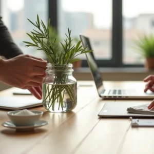 Harmonização entre colegas de trabalho com simpatias discretas