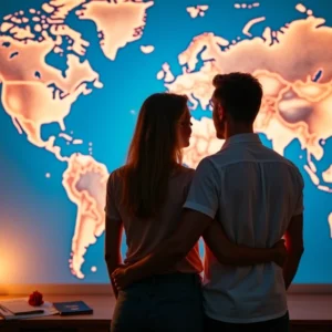 Astrocartografia do amor: descubra destinos para namorar em 2026